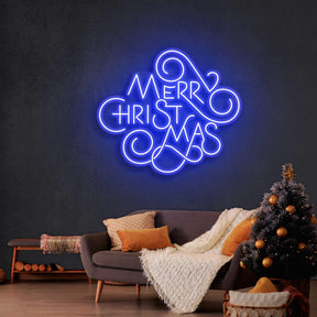 Merry Christmas Typo Neon Sign