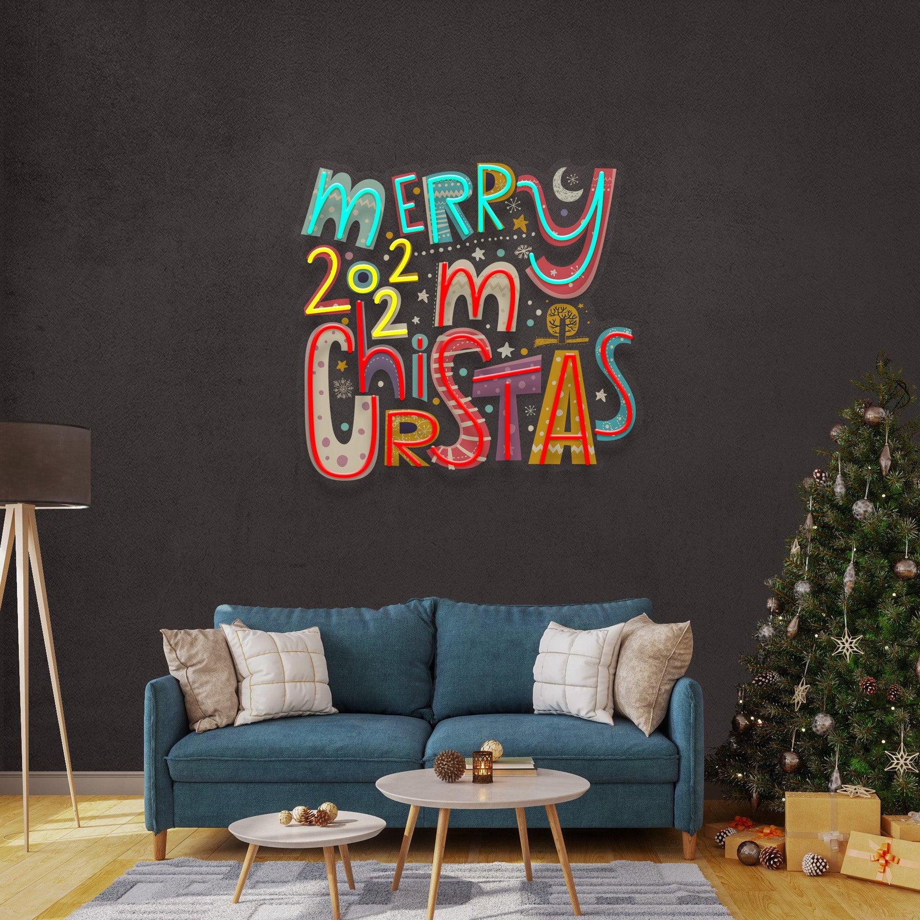 Merry Christmas 2022 Neon Sign