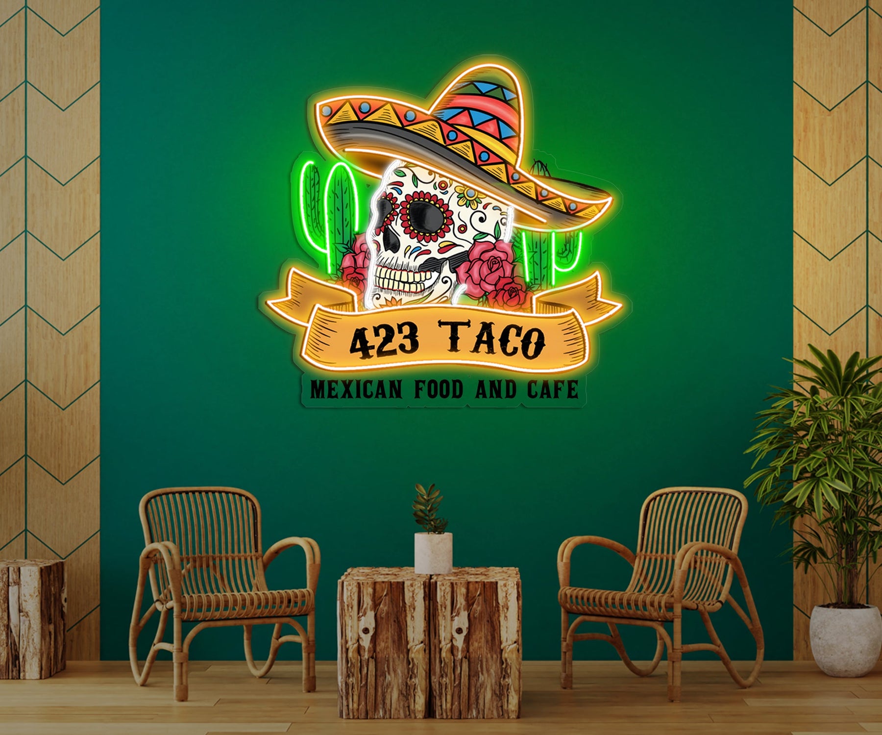 Custom Mexican Food Restaurants LED Neon Sign Light Pop Art