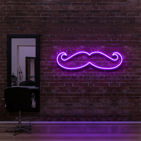 "Moustache" Neon Sign for Hair Salons & Barbershops