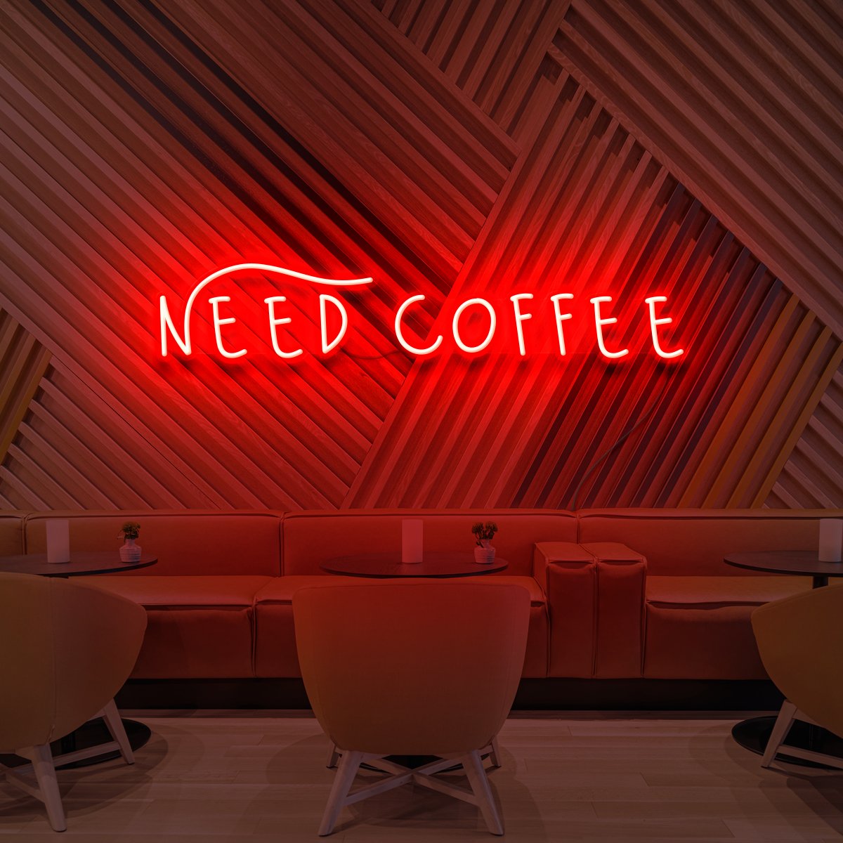 "Need Coffee" Neon Sign for Cafés