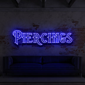 "Piercings" Neon Sign for Tattoo Parlours
