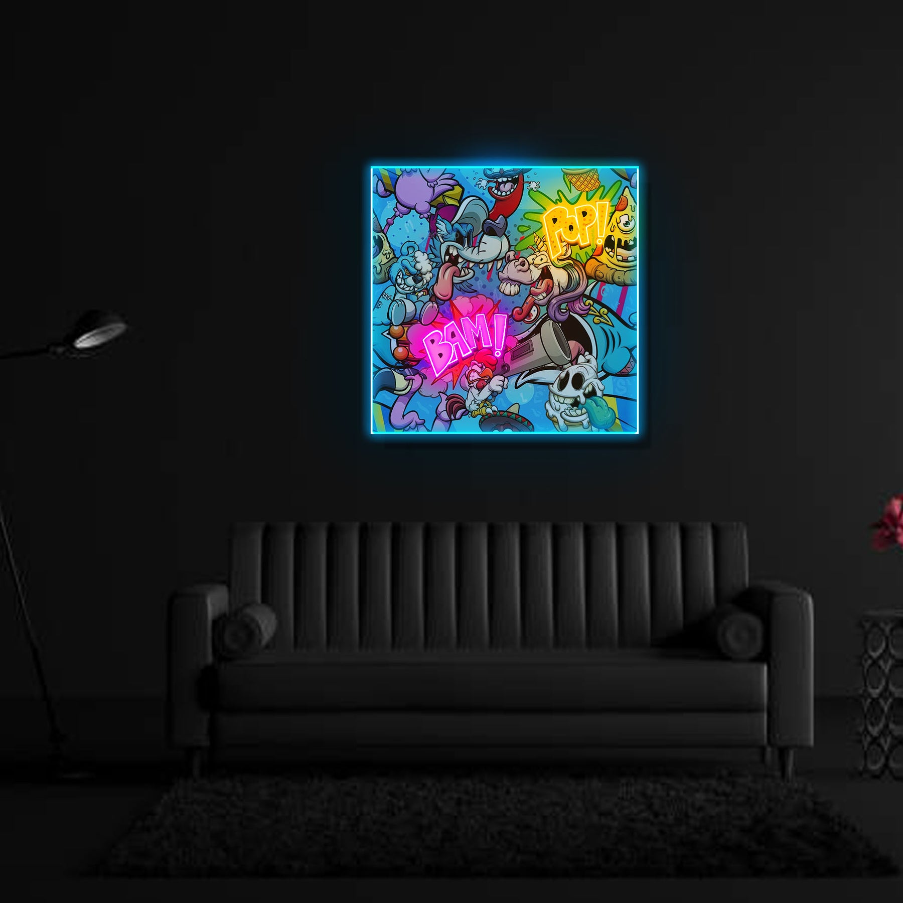 "Bam Pop"" Neon x Acrylic Artwork