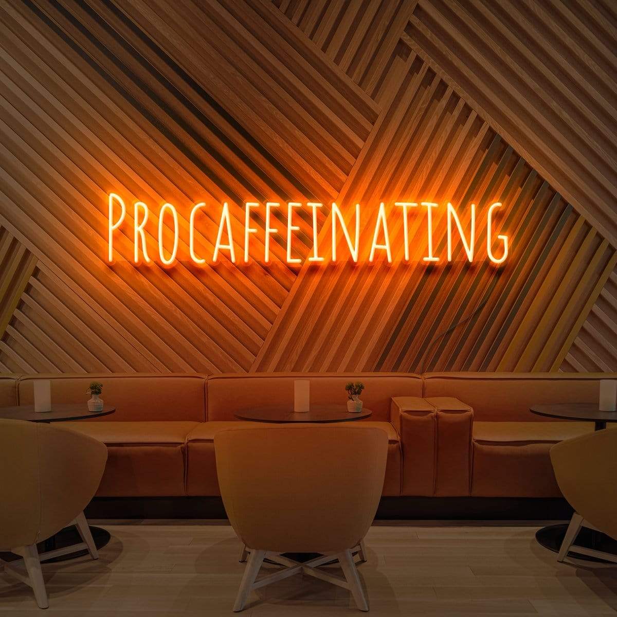 "Procaffeinating" Neon Sign for Cafés