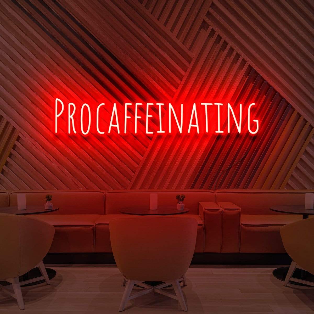 "Procaffeinating" Neon Sign for Cafés