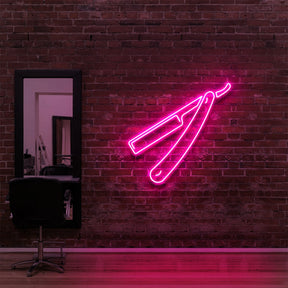 "Razor Blade" Neon Sign for Hair Salons & Barbershops