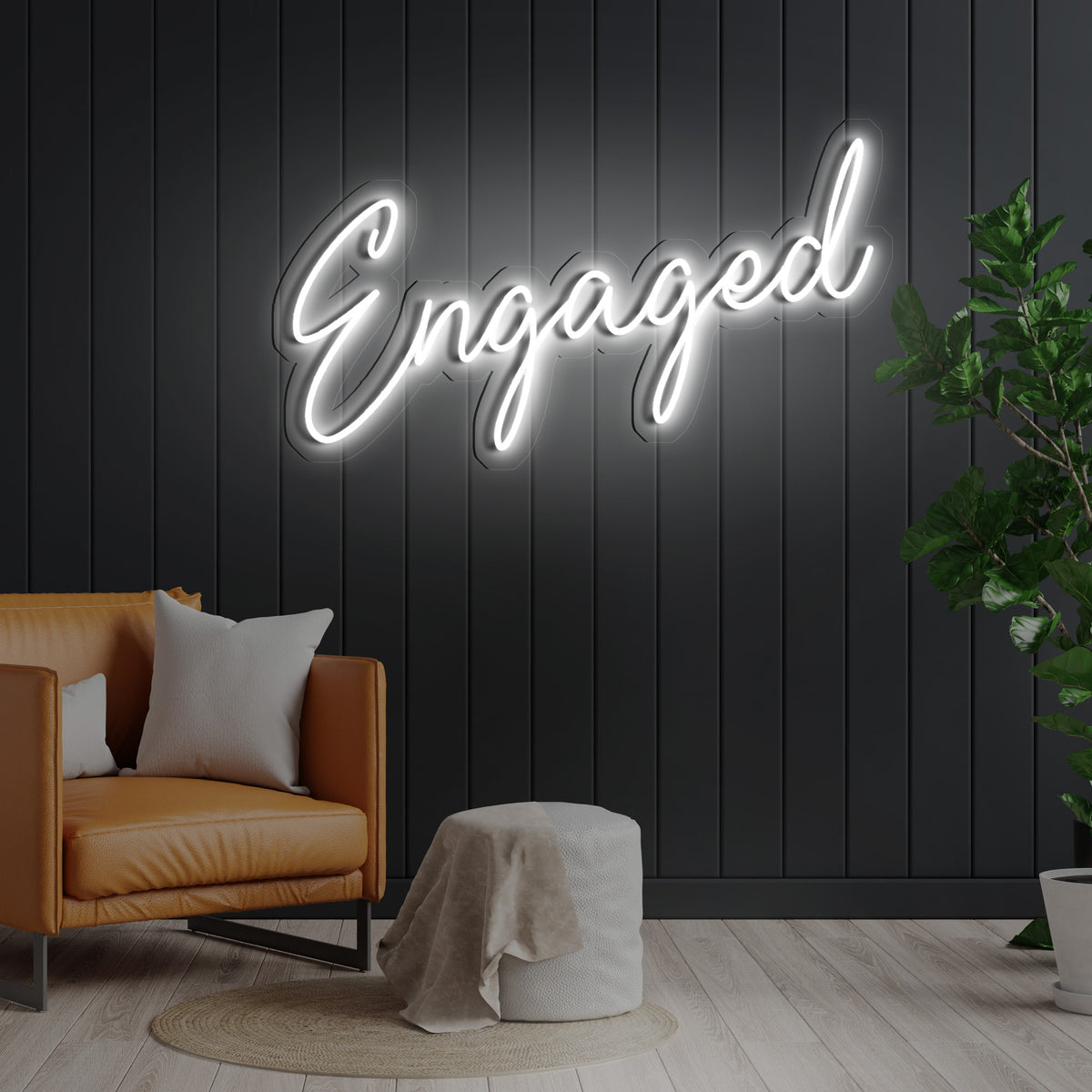 Engaged neon sign