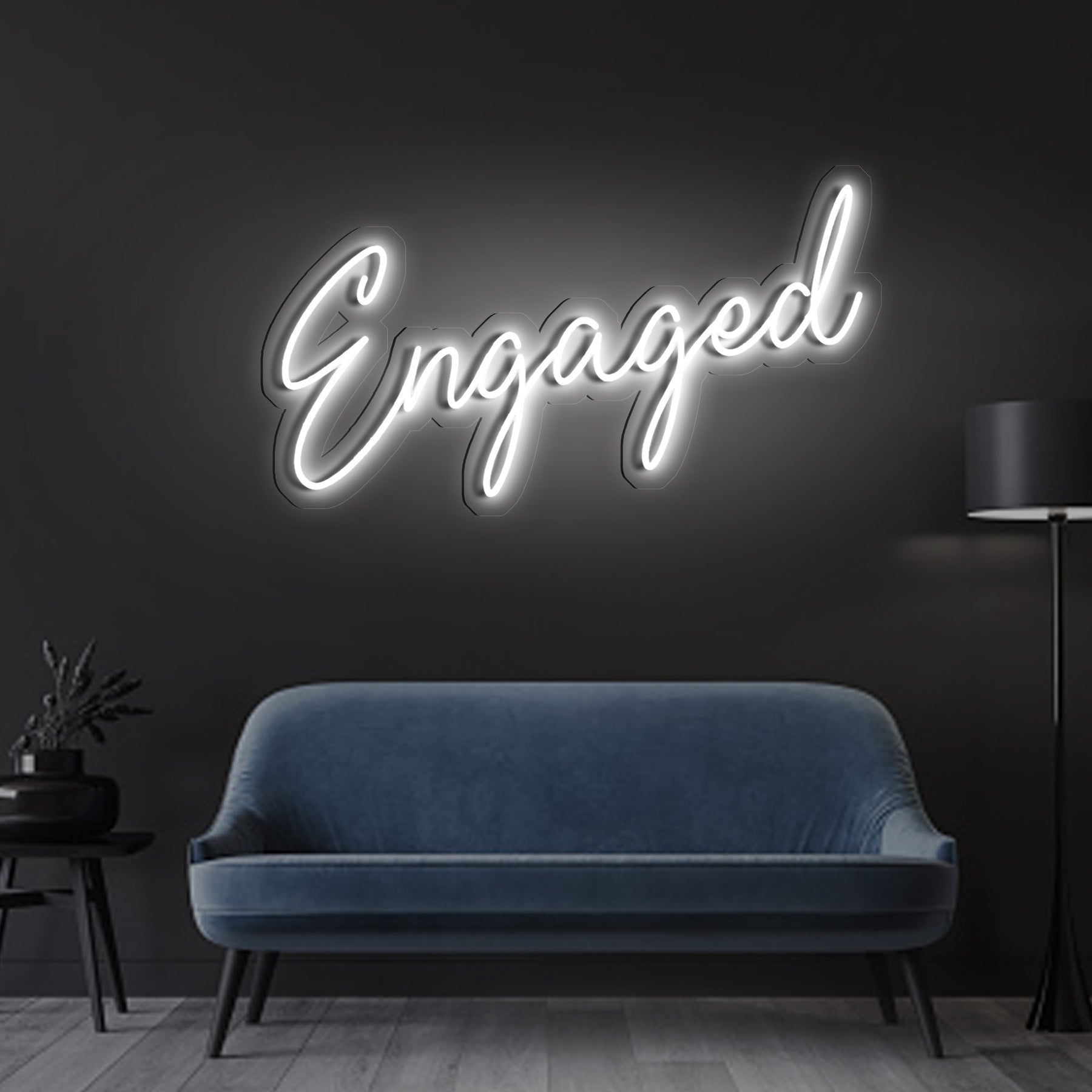 Engaged neon sign
