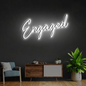 Engaged neon sign