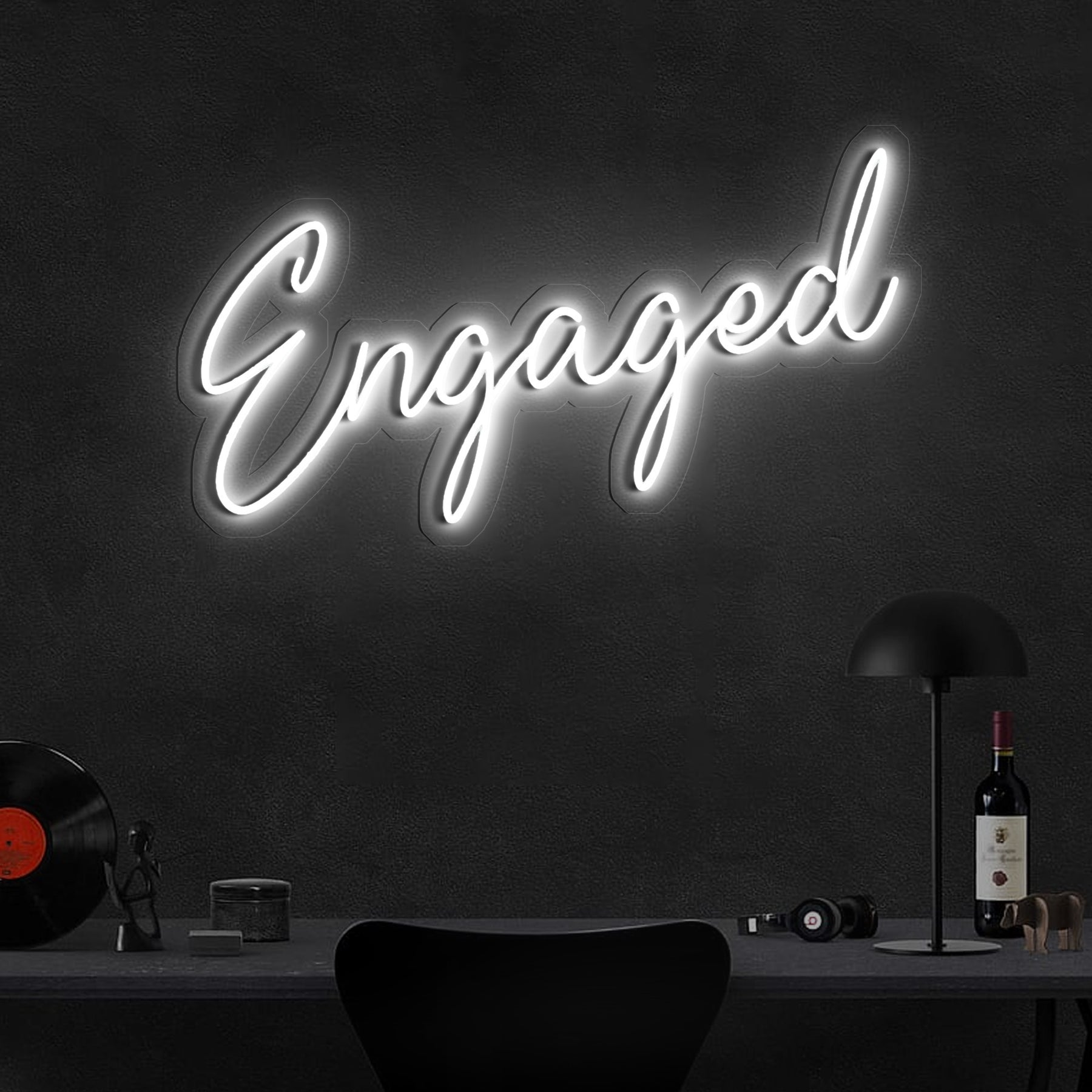 Engaged neon sign