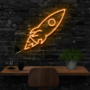 "Rocketship" Neon Sign