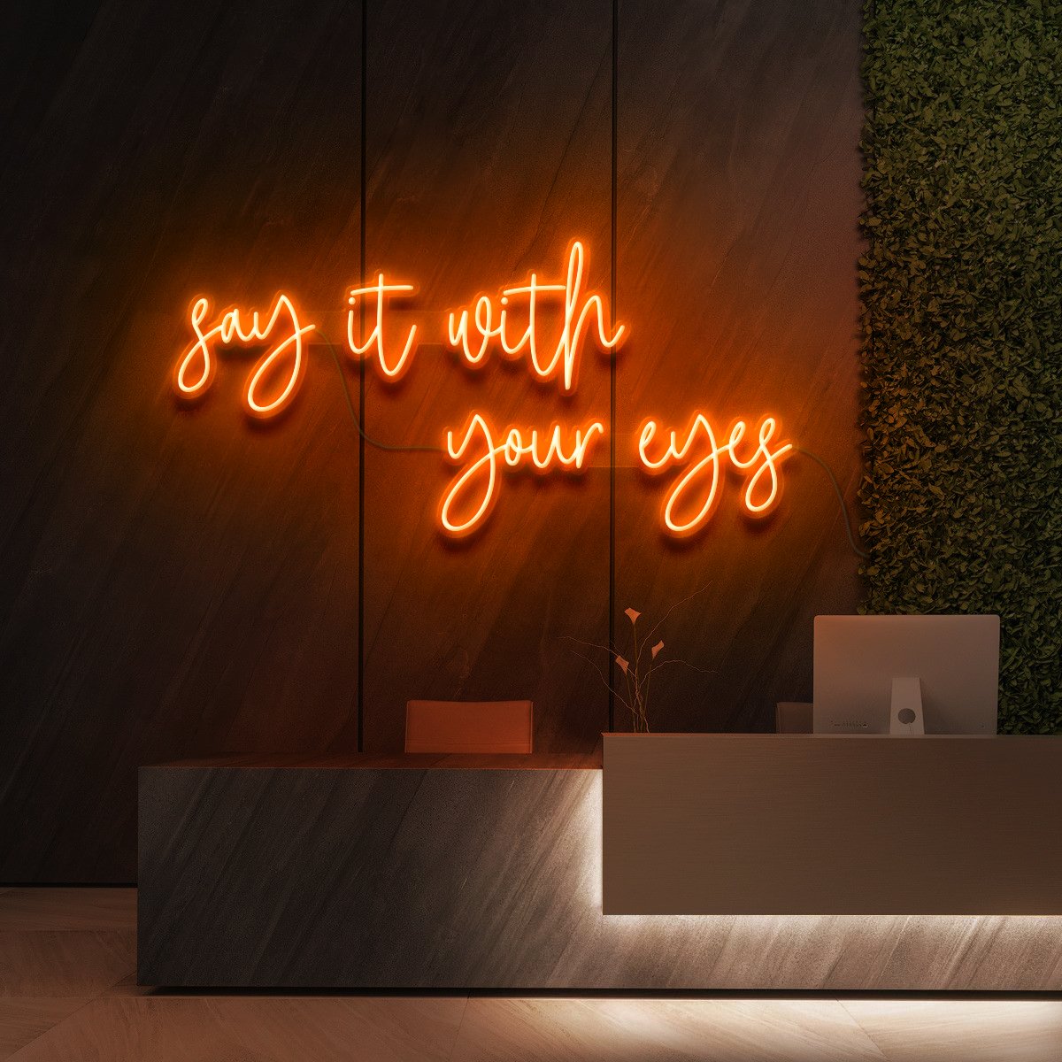 "Say It With Your Eyes" Neon Sign for Beauty & Cosmetic Studios