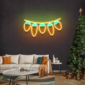 Seed Cones String Christmas Neon Sign