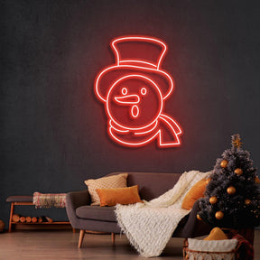 Snowman Christmas Neon Sign