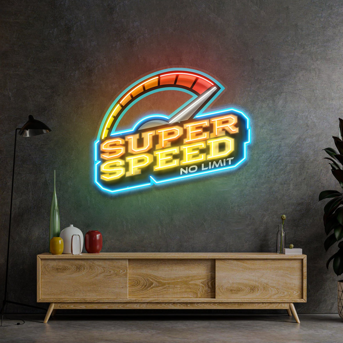Super Speed LED Neon Sign Light Pop Art