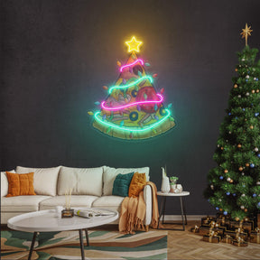 Traditional Christmas Tree LED Neon Acrylic Artwork