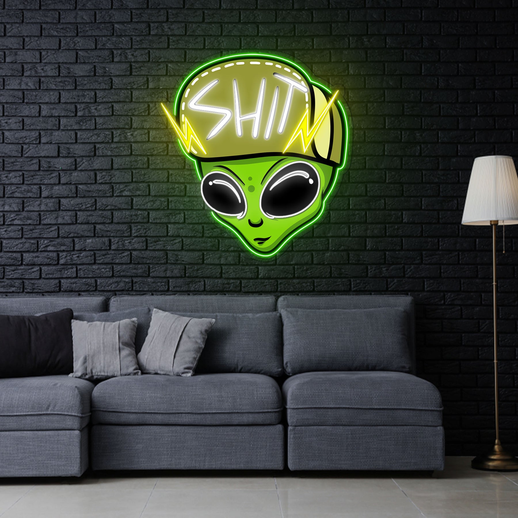 Urban Alien Neon Sign x Acrylic Artwork