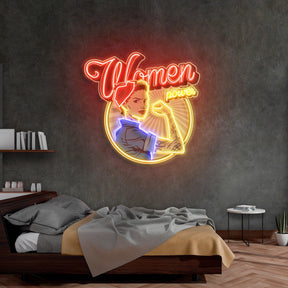 Women In Power Led Neon Acrylic Artwork